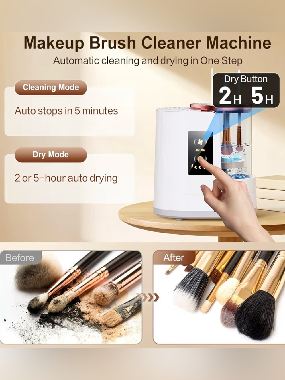 Electric Makeup Brush Cleaner 3-in-1 - Picture 3 of 7